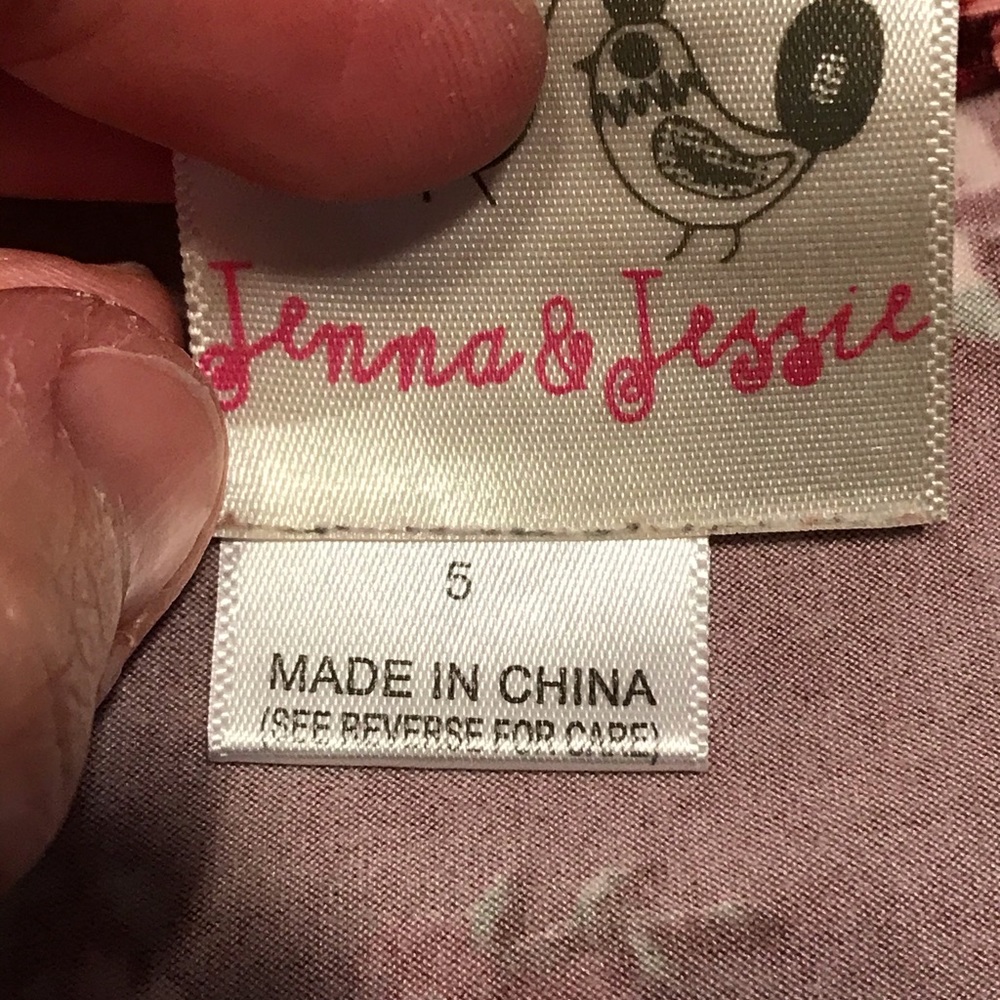 Girl’s floral 3/4 length sleeve dress